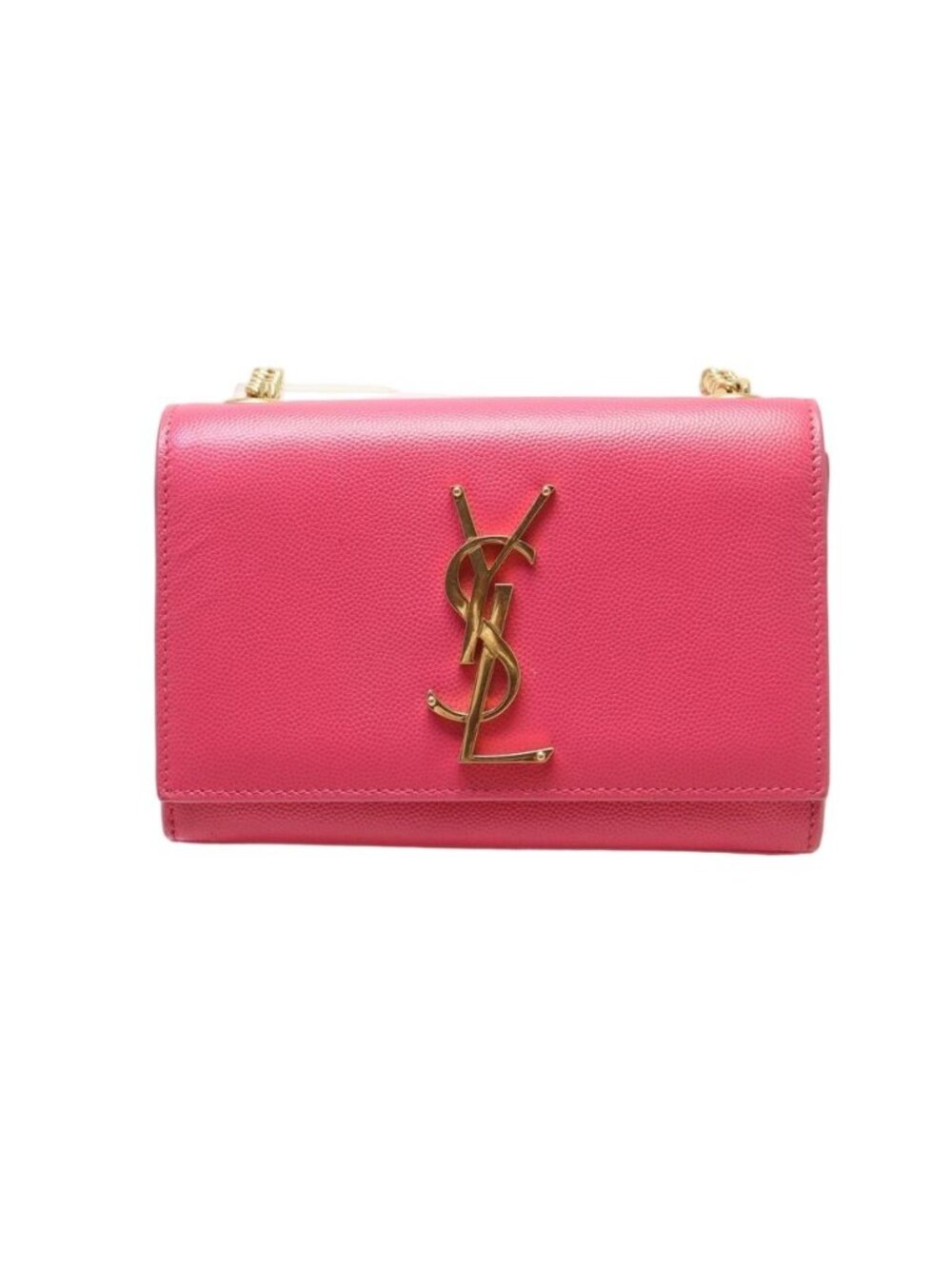 Saint Laurent Kate Gray Leather Chain Shoulder Bag